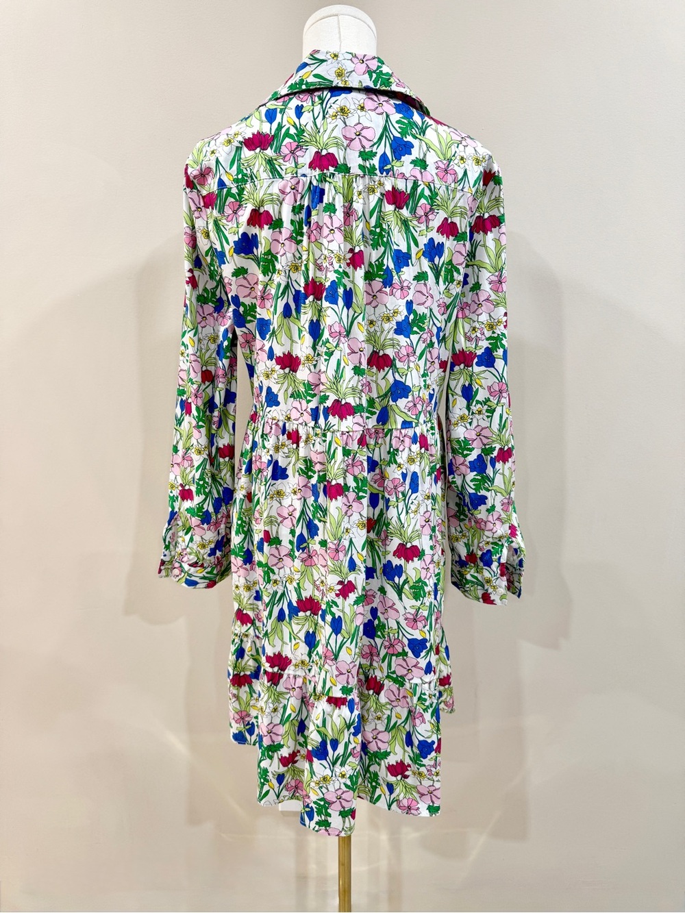 Charter Club Garden Floral Dress Long Sleeve Size PL Cottagecore - Picture 4 of 9